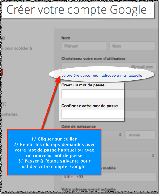 créer un compte google sans adresse mail